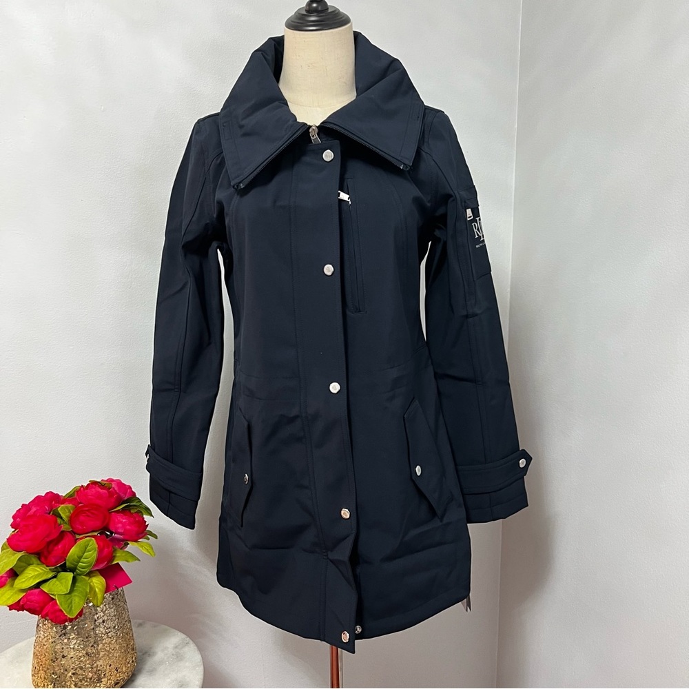 Lauren Ralph Lauren Navy Blue Softshell Packable Hooded Jacket - Duplicate